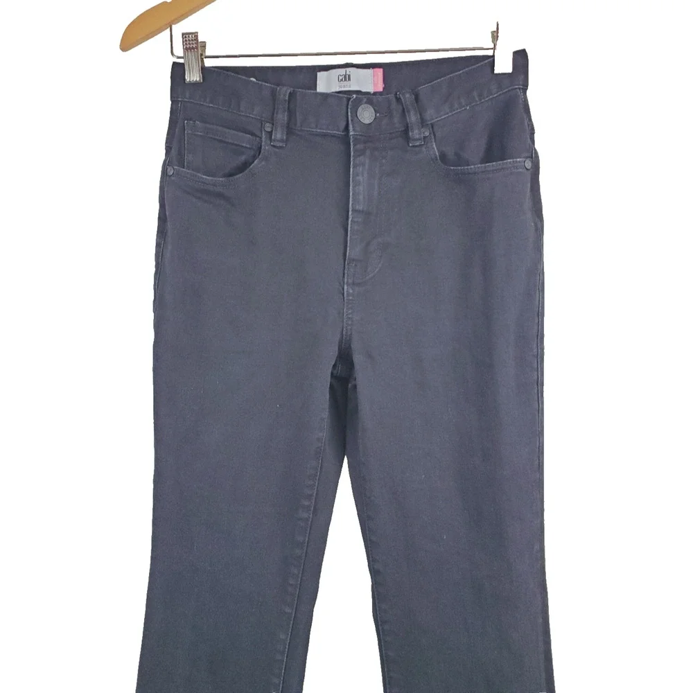 CAbi Jeans Womens 2‎ Black 5th Avenue Jeans Flare Leg #4326R Stretch